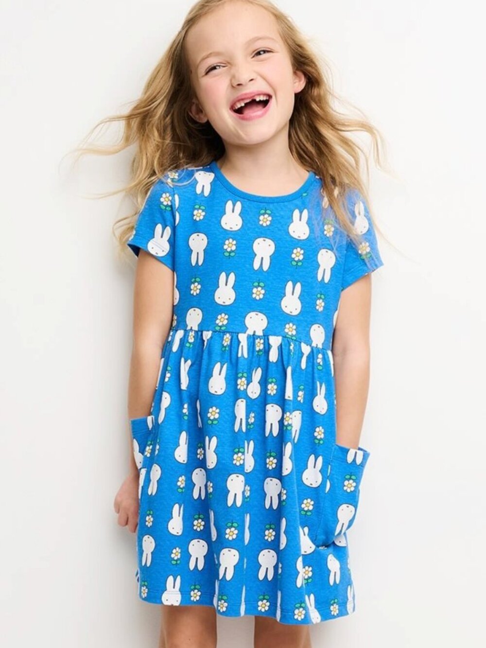 Hannah Andersson Miffy Blue Dress Girls 8